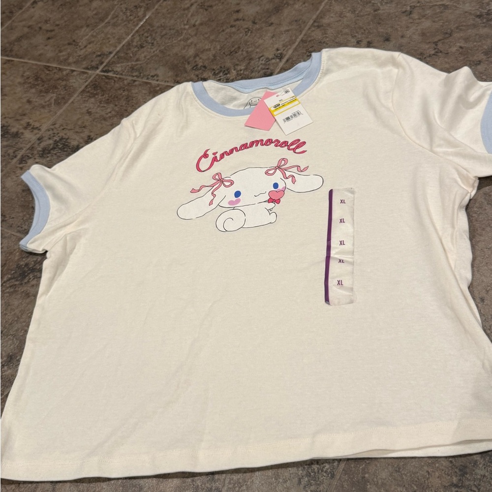 🍐Cinnamoroll Women's White and Blue Top